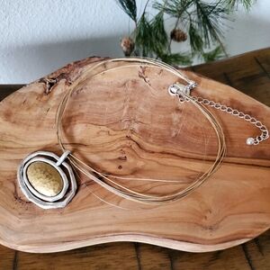 Vintage Chicos Mixed-Metal Hammered Necklace